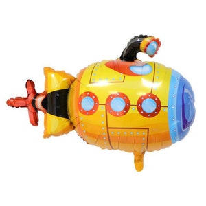 32&quot; Submarine Balloon - Submariner Birthday Party - Transportation Birthday - Foil Balloon - Boy Birthday Party - Submersible