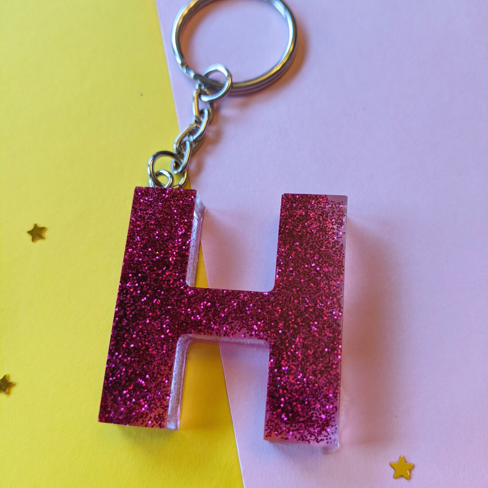 Letter '' H '' Keychain Handmade Aesthetic Etsy