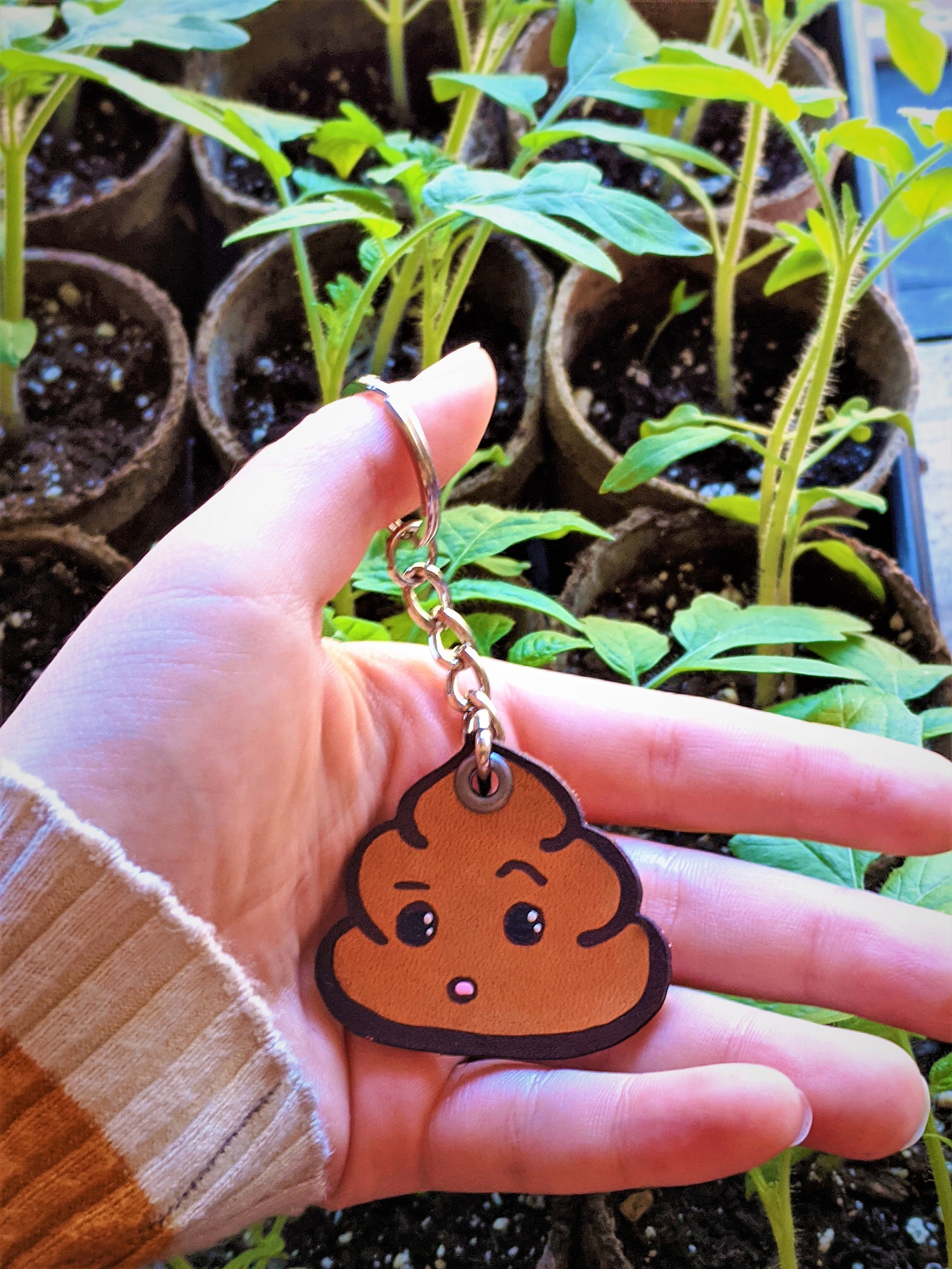 Poop Emoji Keychain Genuine Leather Backpack Accessory Etsy