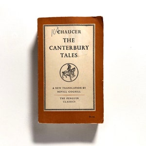 The Canterbury Tales by Geoffrey Chaucer Vintage Paperback Book