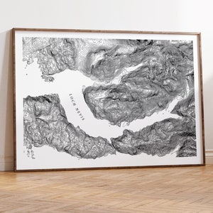 Loch Nevis Topographische Karte Drucken | Schottisches Hochland Schottland Munro Reiseposter Wandern Geschenk