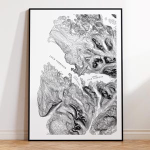 Loch Torridon Loch Shieldaig Topographische Karte Drucken | Schottisches Hochland Schottland Munro Reiseposter Wandern Geschenk