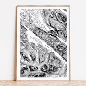 Loch Maree Topographische Karte Drucken | Schottisches Hochland Schottland Reise Poster Wandern Geschenk