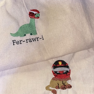 Fur-rarri / Fer-rawr-i Einkaufstasche mit Stickmuster