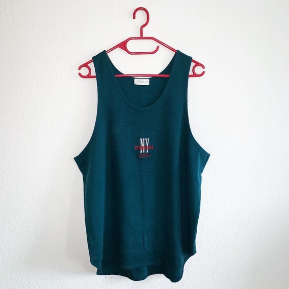 Buy SIZE L Vintage Adidas Tanktop NY Training Shirt T-shirt Retro