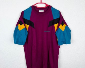 ヴィンテージ 1980 年代初頭 adidas レインボー トレフォイル T シャツ