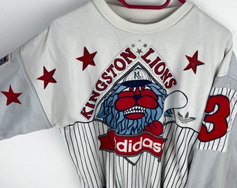 Vintage Adidas Sweater SIZE S Baseball Kingston Lions Best