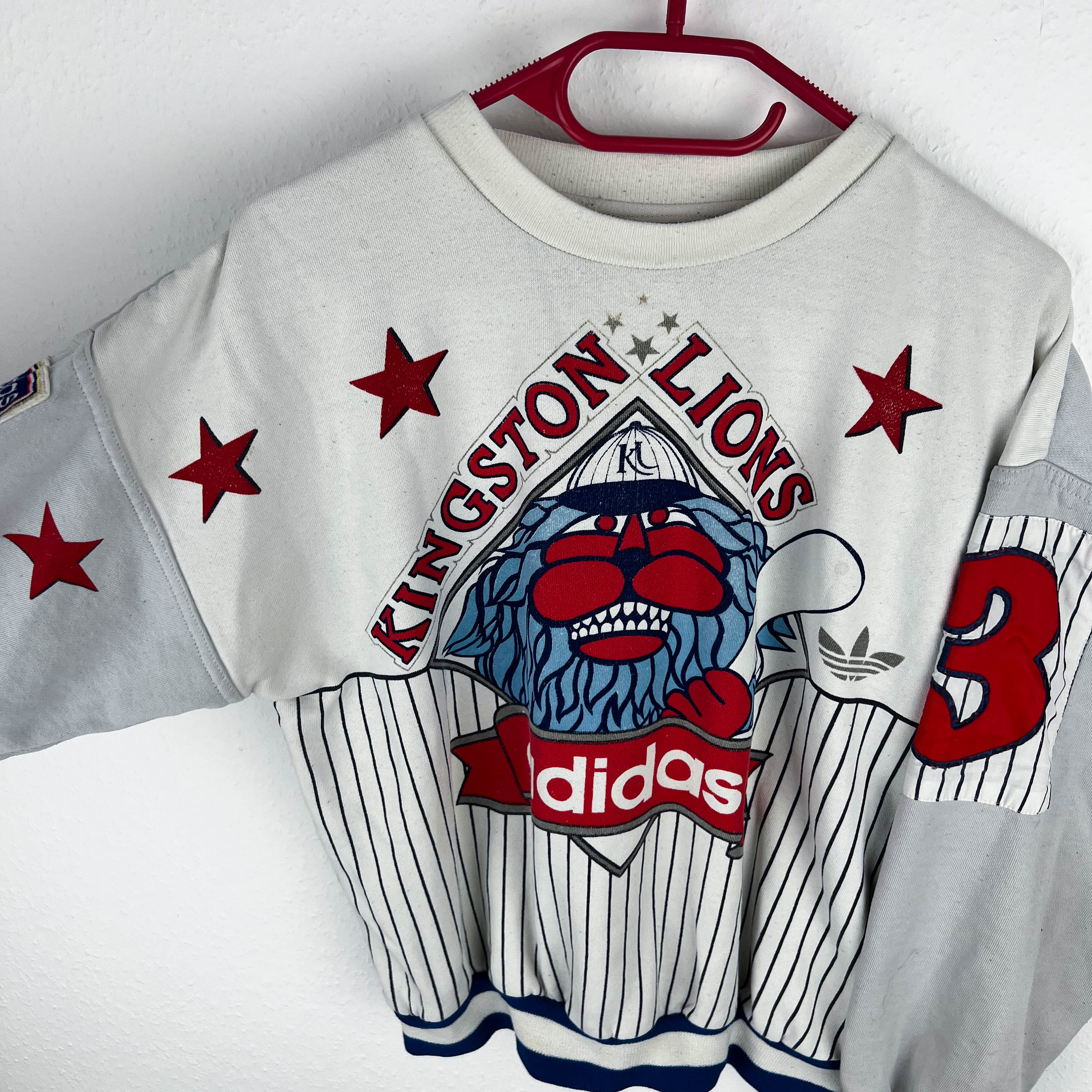 Vintage Adidas Sweater SIZE S Baseball Kingston Lions Best