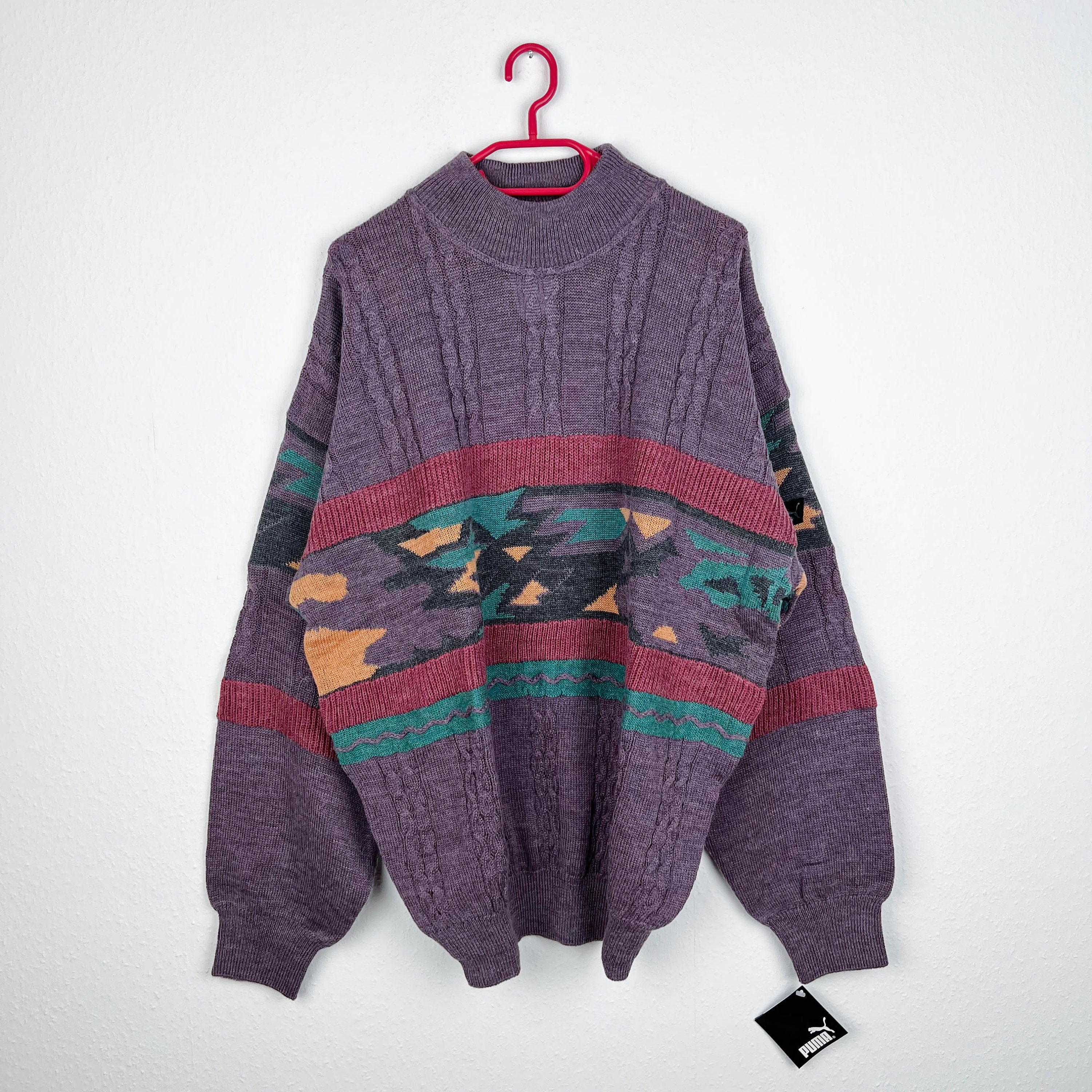 Puma Sweater Purple 90s Etsy