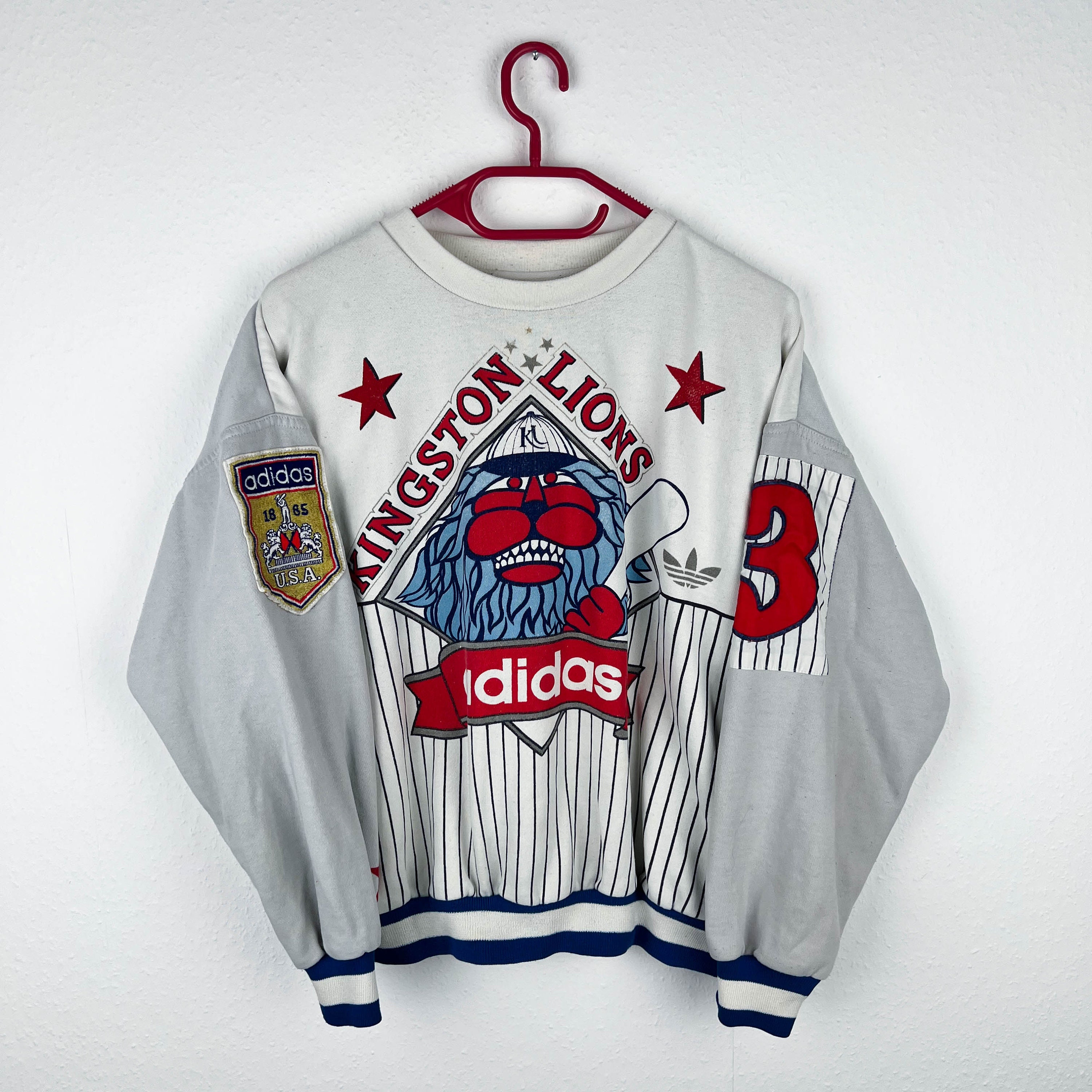 Vintage Adidas Sweater SIZE S Baseball Kingston Lions Best Vintage Adidas Sweater SIZE S Baseball Kingston Lions Best