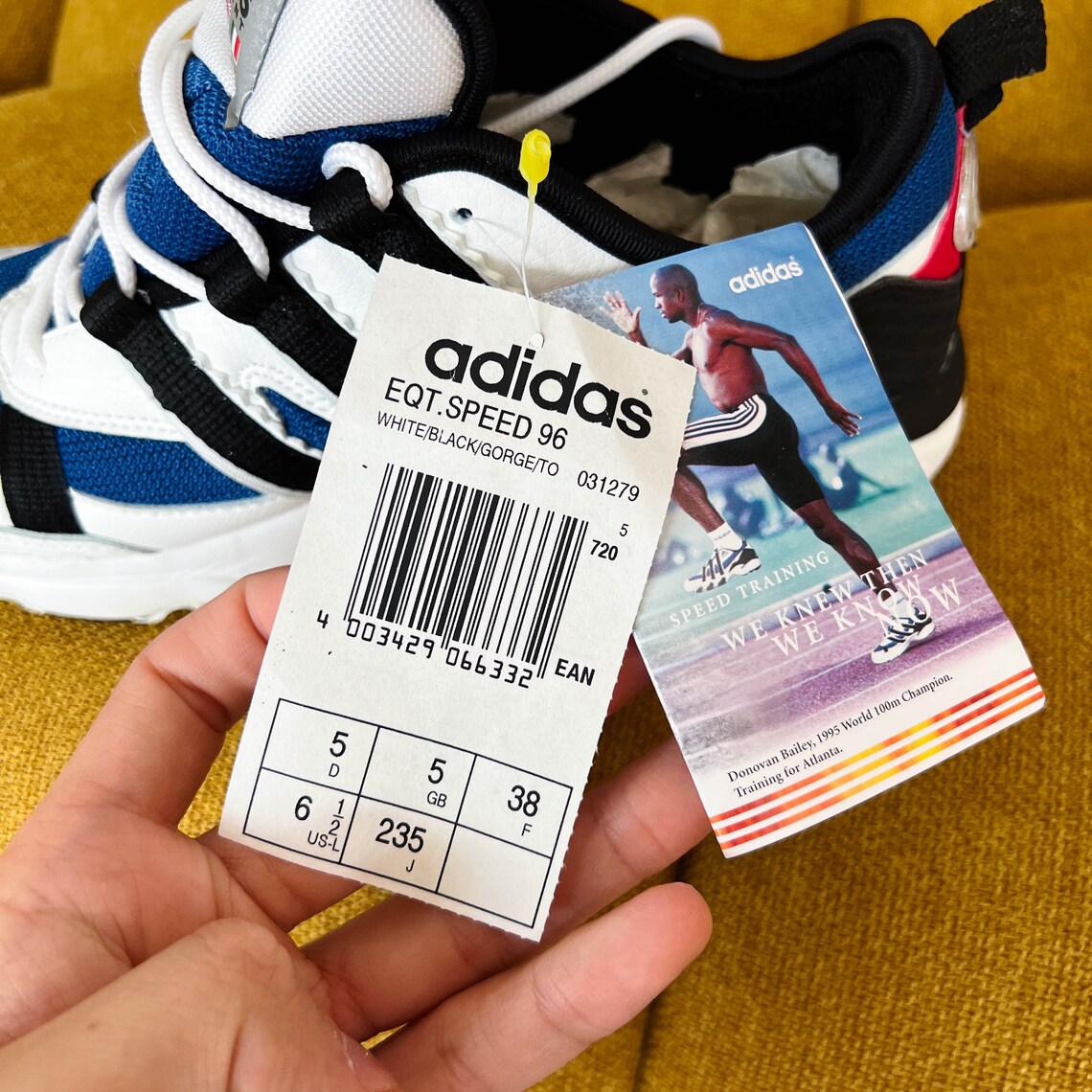SIZE 38 Adidas Sneaker EQT Speed 96 Sneaker Deadstock Torsion Vintage Retro 90s Best Classic, foto 3 di 5