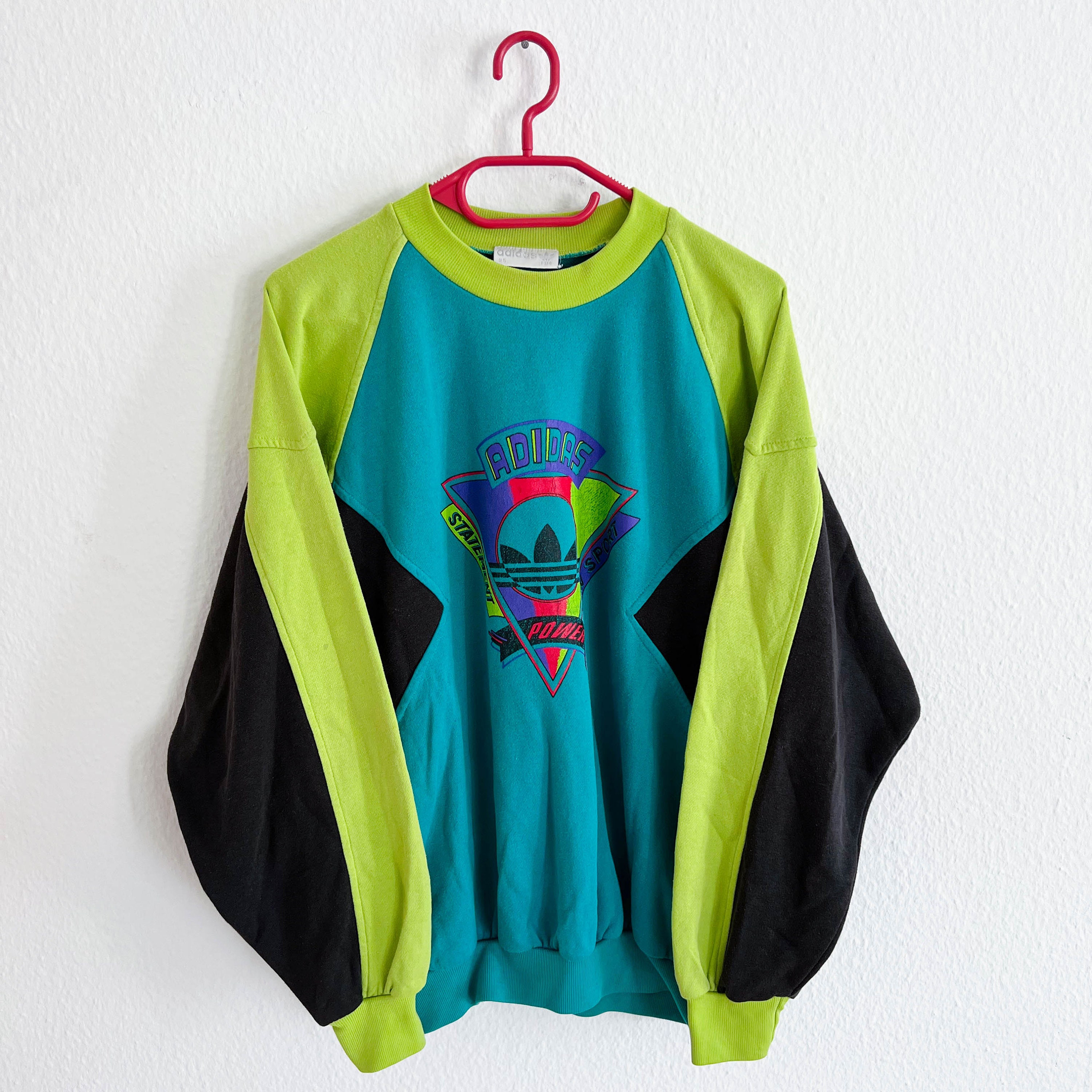 Green adidas sweater - Etsy België