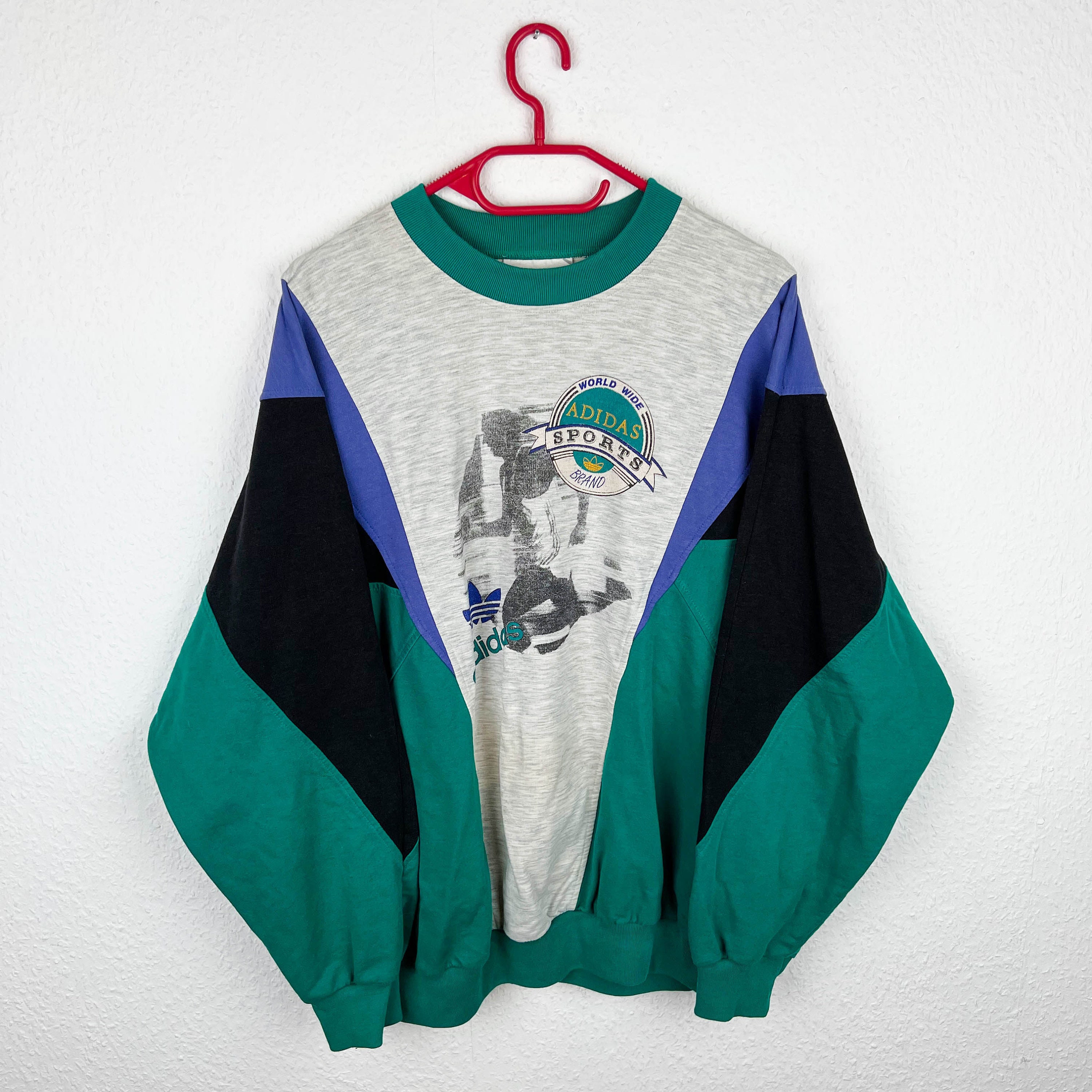 Vintage Adidas All Over Print Sweatshirt, Size Large