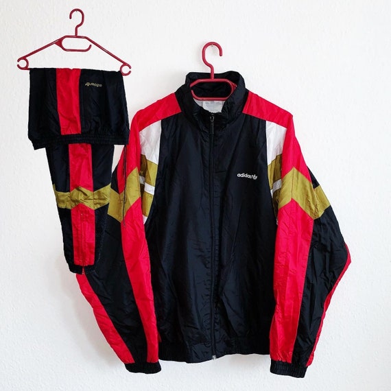 Deadstock Vintage 80s Adidas Mens Small Spell Out Col… - Gem