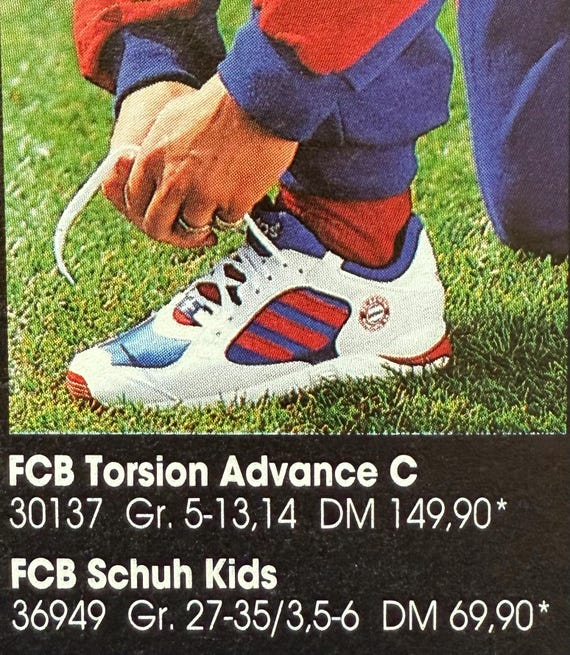 SIZE 46 Adidas Sneaker Torsion Advance FC Bayern Vintage Retro 90s - Etsy