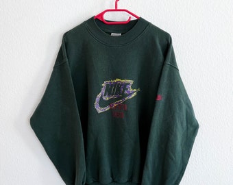 nike sweatshirt green vintage