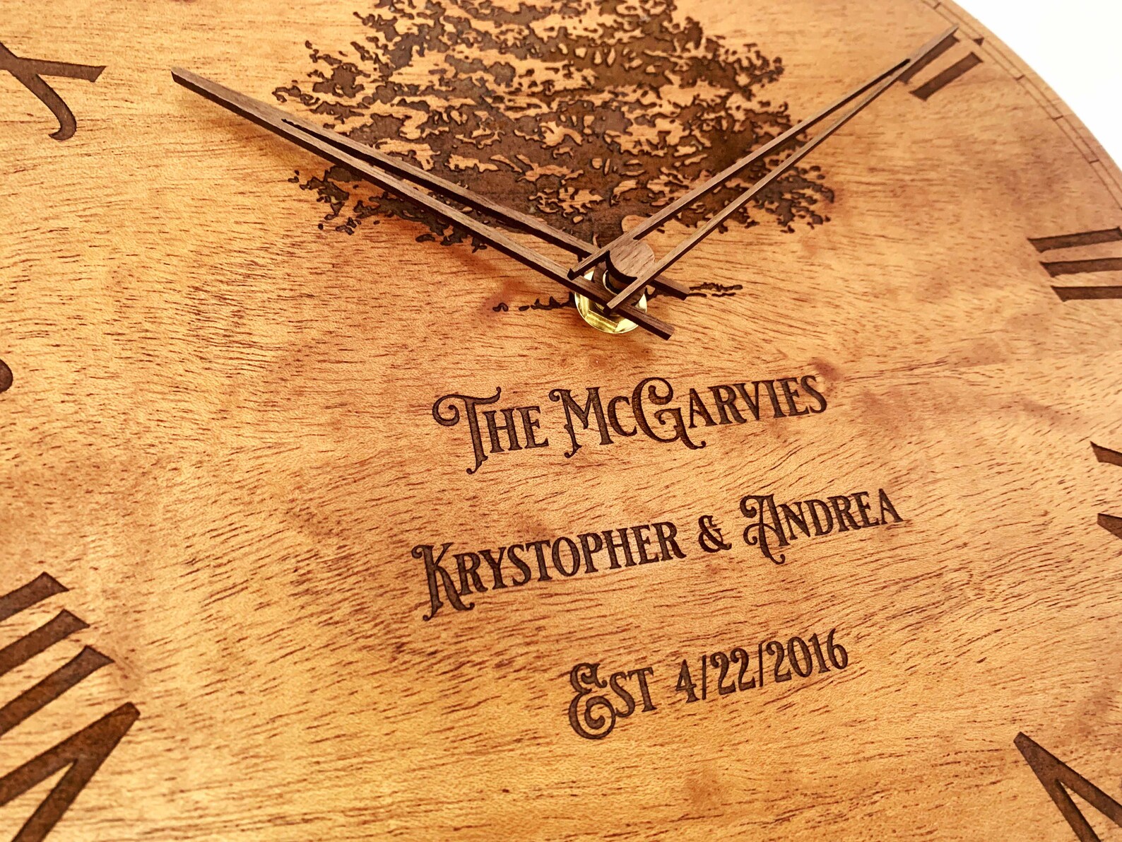 PERSONALIZED Engraved Clock With Stand Wedding Gift Etsy