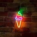 Neon Sign- Ice Cream - Custom Garage Sign - Business Neon Sign - Wedding Neon Sign - Custom Lights- Handmade