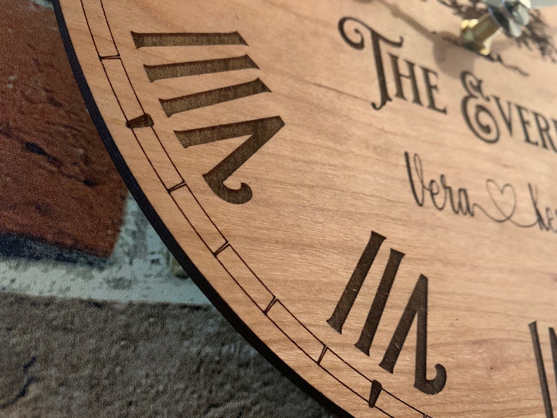 PERSONALIZED Engraved Clock Wedding Gift Anniversary Furniture Etsy