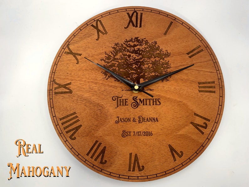 PERSONALIZED Engraved Clock Wedding Gift Anniversary Furniture Etsy