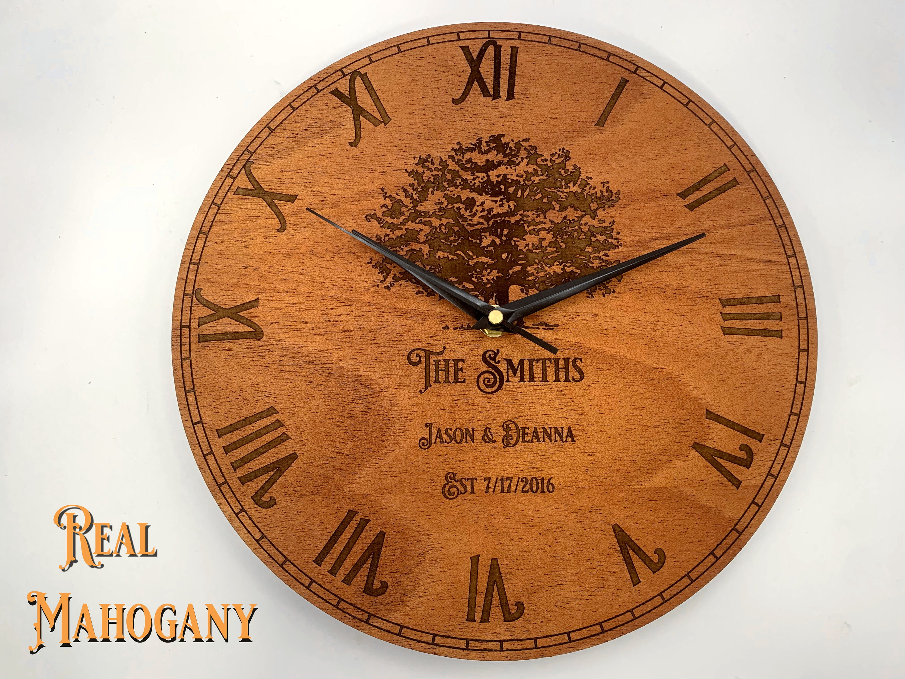 PERSONALIZED Engraved Clock Wedding Gift Anniversary Furniture Etsy
