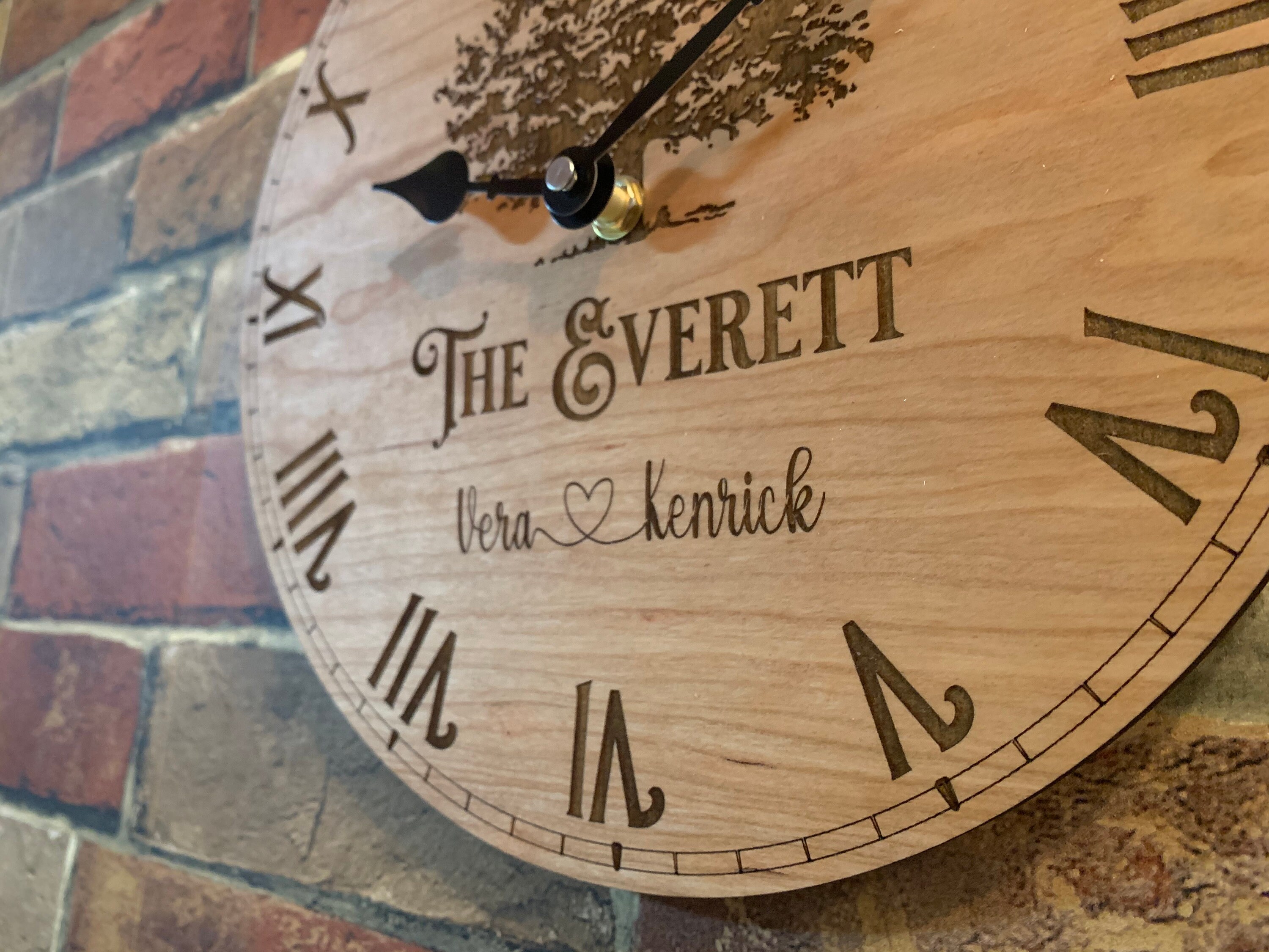 PERSONALIZED Engraved Clock Wedding Gift Anniversary Furniture Etsy