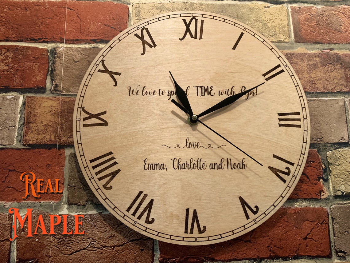 PERSONALIZED Engraved Clock Wedding Gift Anniversary Furniture Etsy