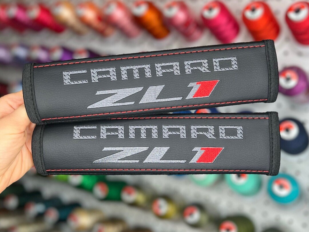Chevrolet Camaro ZL1 Graphite Embroidery Car Seat Belt Covers Etsy