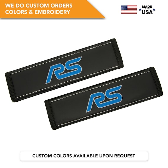 Ford RS Soft Black Seat Belt Shoulder Pads Covers 2pcs Ford RS Soft Black Seat Belt Shoulder Pads Covers 2pcs