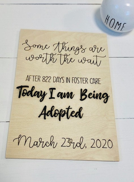 Adoption Sign Personalized I Am Adopted Photo Prop Perfect | Etsy