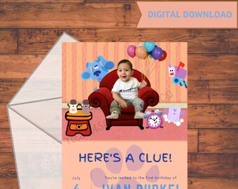 blues clues baby shower invitations
