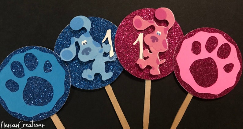 Blues Clues Birthday/Gender Reveal Cupcake Toppers Etsy