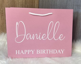 NEXT DAY DISPATCH - Personalised Birthday Luxury Gift Bag - Fast Track -Quick post Bags Ladies Gift , Weddings, Christmas, Baby Shower,