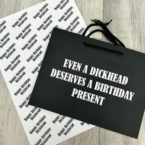 Next Day Dispatch - Adult Humour Birthday Bag & Matching Wrapping Paper  - Funny Birthday Bag - Adult Themed Humour - Sarcastic Gift Bag -