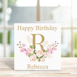 Birthday Card For Her, 2 Sizes, Floral Birthday Card ,Womens Card , Personalised Birthday Card , Womens Birthday Card ,Female Birthday Card