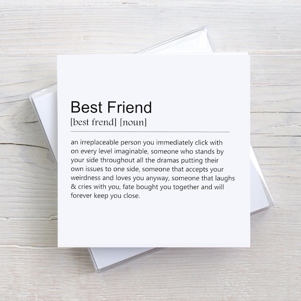 NEXT DAY DISPATCH - Best Friend Card - Sentimental Friendship Card - Meaningful Bestie Gift - Best Friend Definition Card - Birthday Card