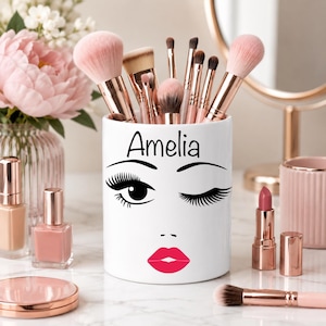 Personalised Makeup Brush Holder | Makeup Brush Pot | Beauty Storage Pot | Makeup Organiser | Beauty Lover Gift | Makeup Gift For Her