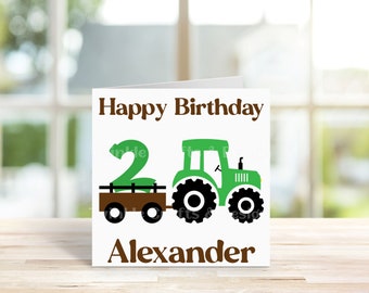 1st 2nd 3rd 4th 5th Grandson Son Personalised Boys Birthday Card Tractor 1st 2nd 3rd 4th 5th Grandson Son Personalised Boys Birthday Card Tractor