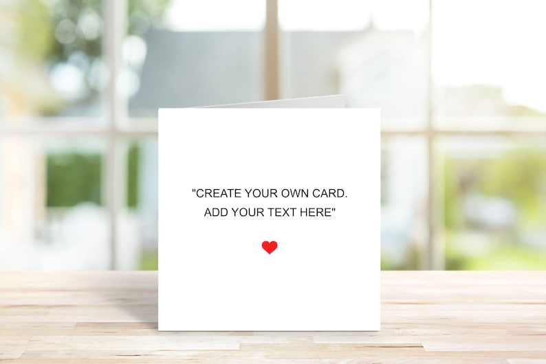 Custom Text Card, Fully Customisable Card, Song Lyric Card, Quote Card ...