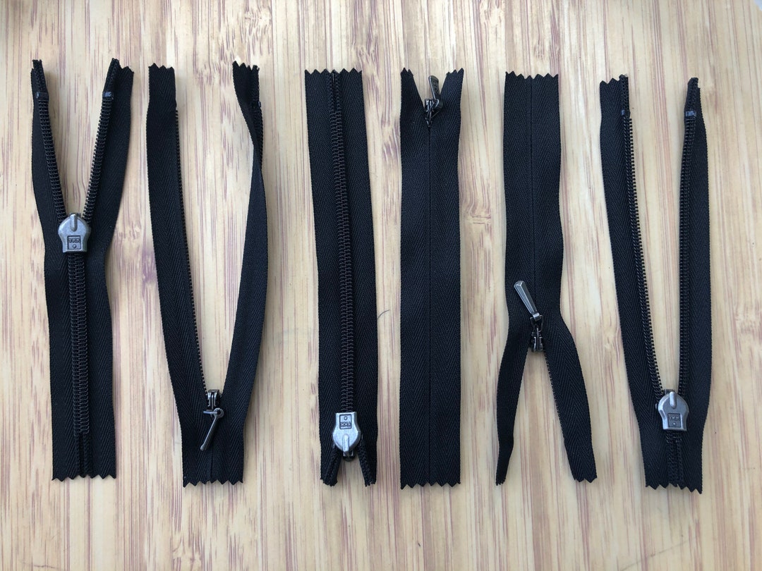 Zippersblack 4 1/2 Ykk Invisible Sell by Group of 6 FREE Shipping in