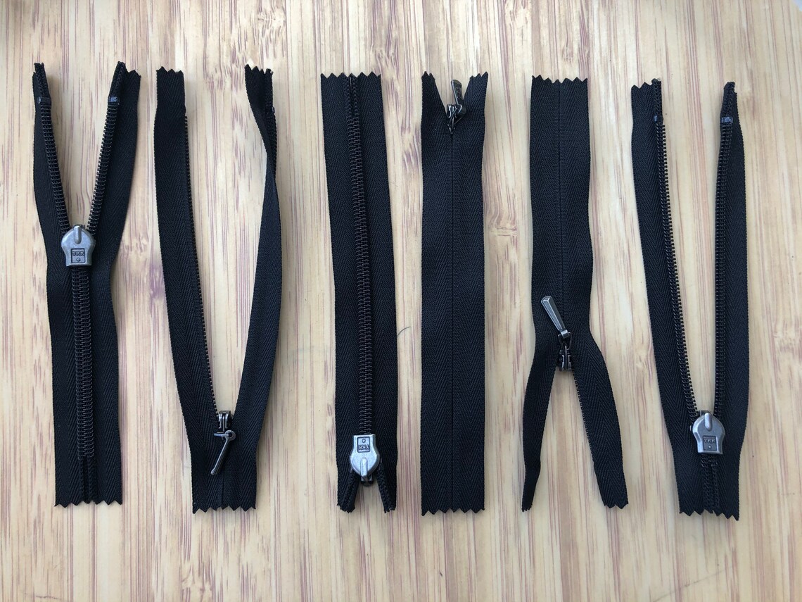 Zippersblack 4 1/2 Ykk Invisible Sell by Group of 6 FREE Shipping in