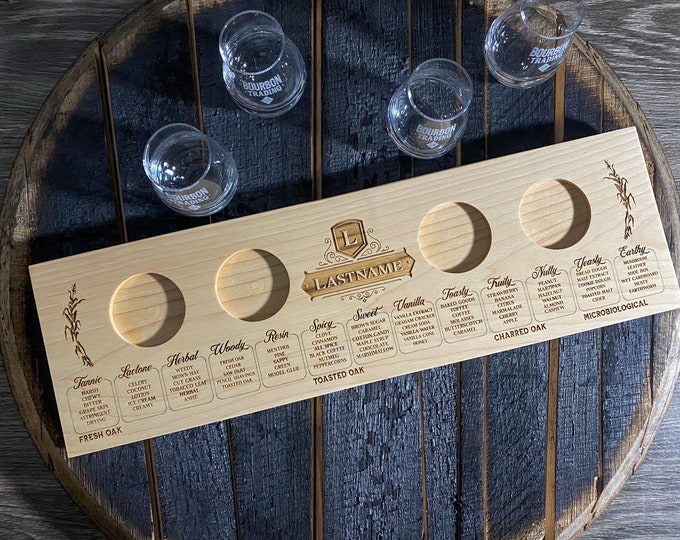 Personalized Vintage Bourbon Whiskey Flight Board