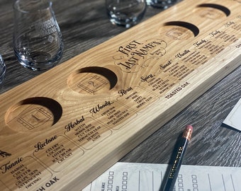 Personalized Bourbon Whiskey Flight Board