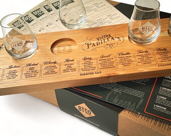 Kit de cata y tabla de bourbon personalizada