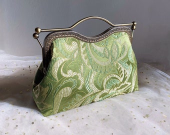 Bolso verde, bolso de hombro, bolso de noche, bolso de boda verde