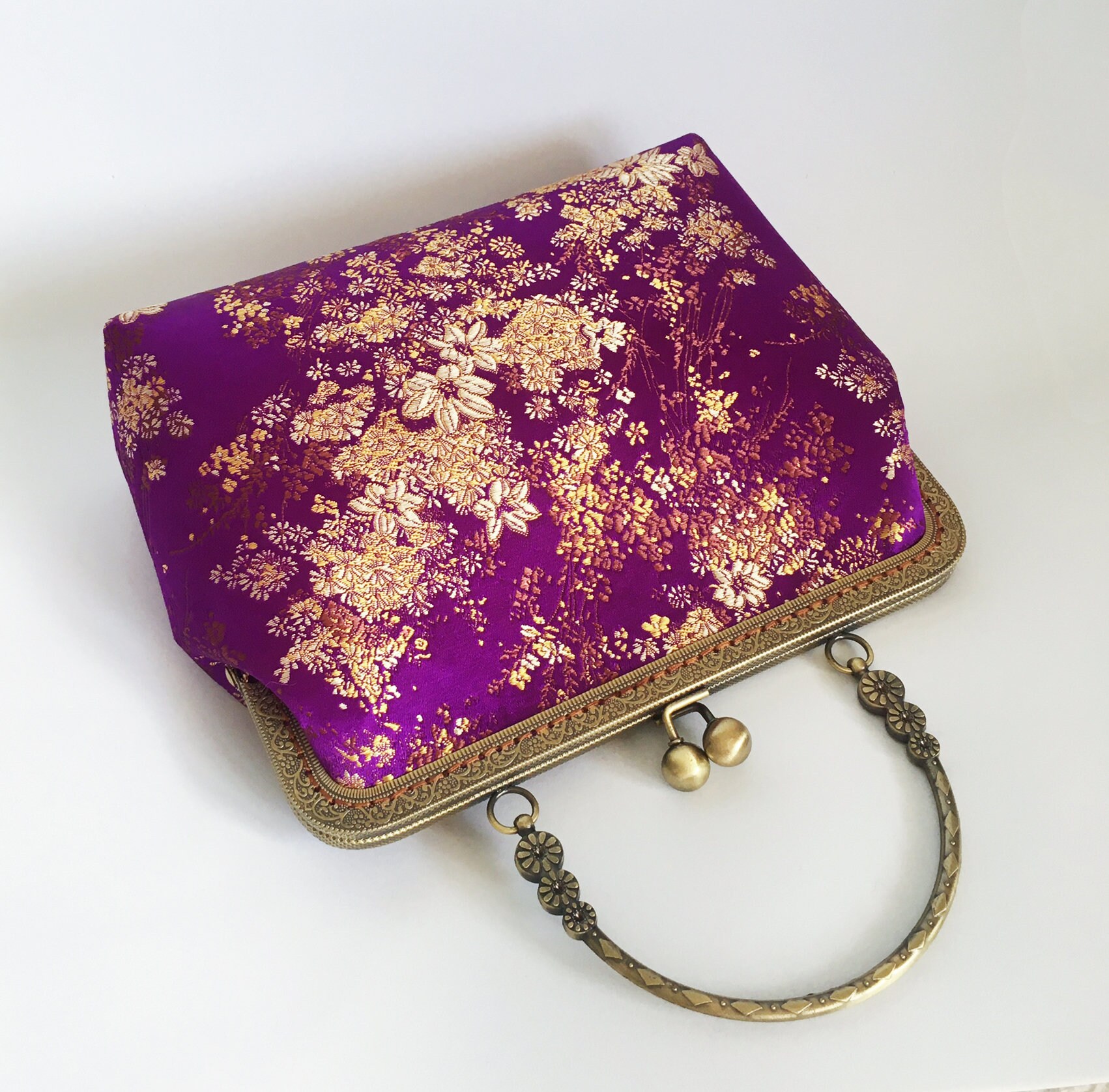 Clutch bag Purple crossbody bag purple evening baghand Etsy