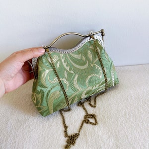 Green Handbag, Shoulder Bag, Evening Bag, green wedding bag image 3