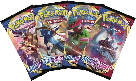 Pokemon Sword & Shield Base Set 4 Booster Pack Art Set factory