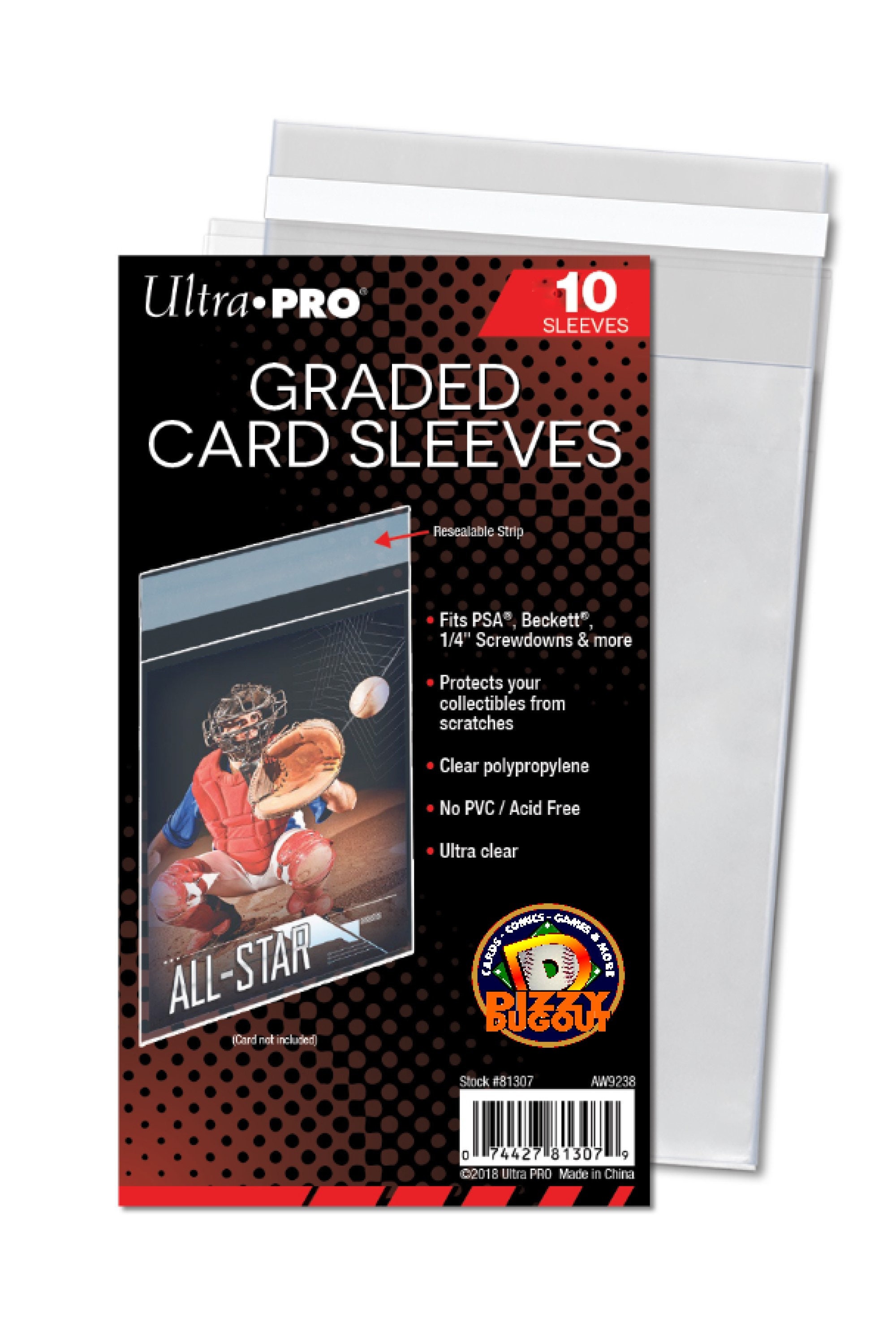 3-Pack Ultra Pro Graded Card Box Clear Flip Top Storage Box Holds Beckett PSA