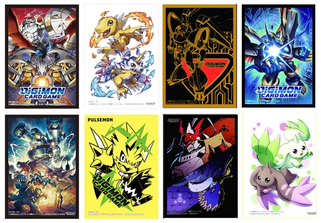 Digimon Card Game Official Artwork Sleeves Bandai 2021 Etsy